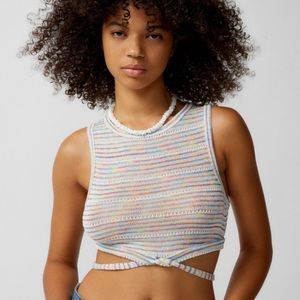 Urban Renewal Remnants Striped Crossover Tank Top